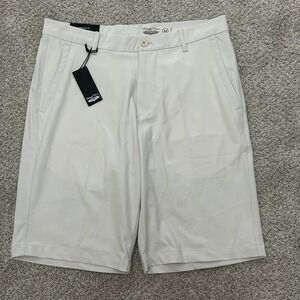 Straight Down Drake Short 32 Stone Beige 10" Regular Fit Golf Performance NEW